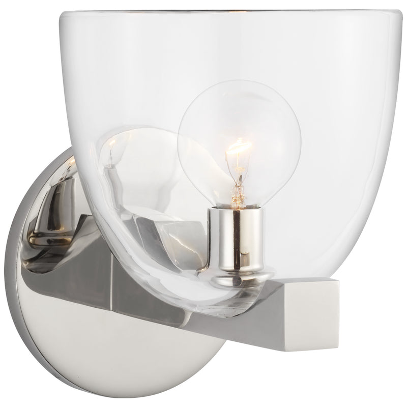 Visual Comfort Signature ARN 2490PN-CG LED Wall Sconce, Polished Nickel