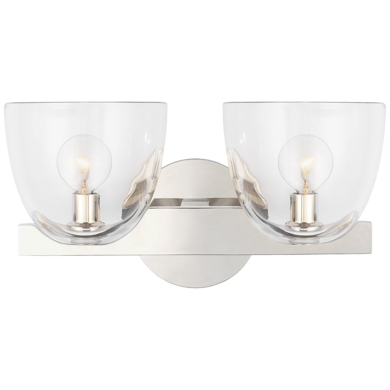 Visual Comfort Signature ARN 2492PN-CG LED Wall Sconce, Polished Nickel