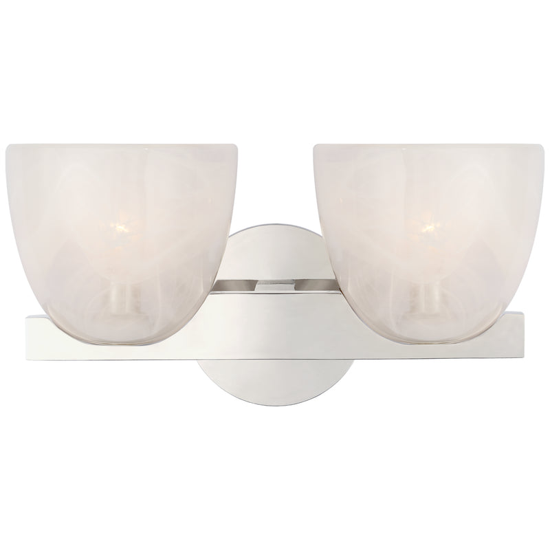 Visual Comfort Signature ARN 2492PN-WSG LED Wall Sconce, Polished Nickel
