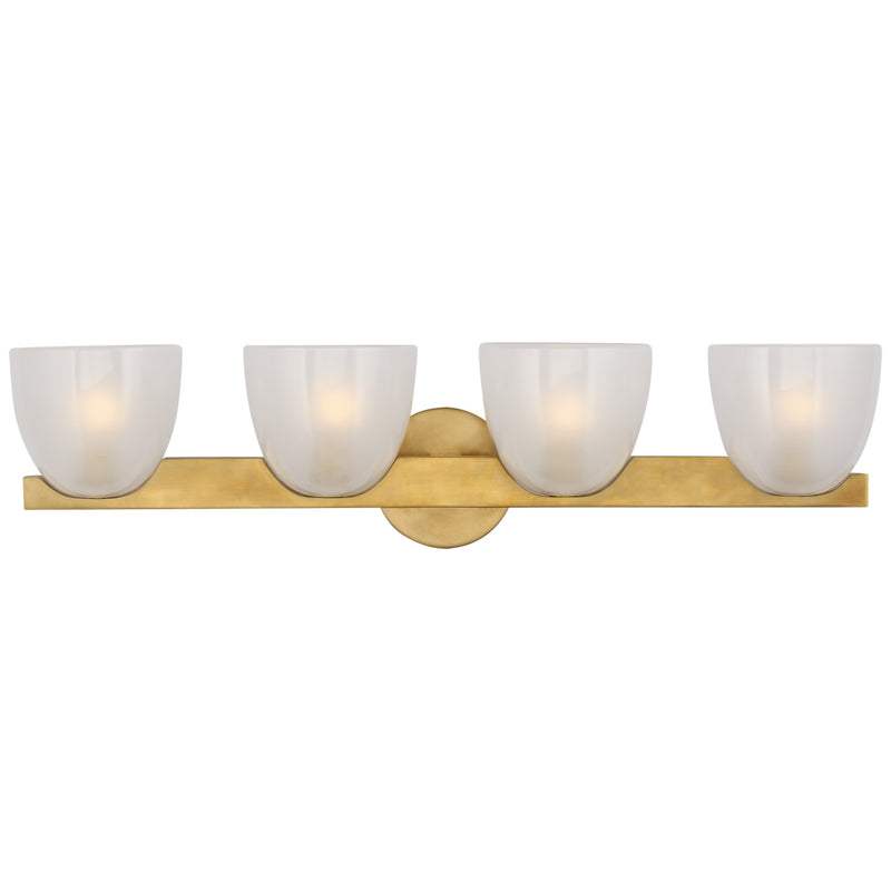 Visual Comfort Signature ARN 2493HAB-FG LED Bath, Hand-Rubbed Antique Brass