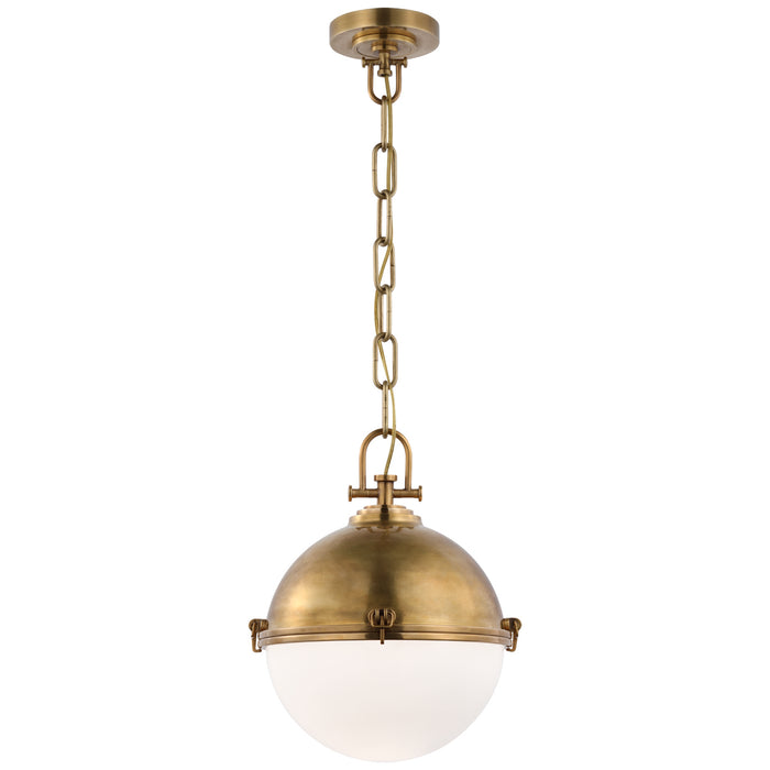 Visual Comfort Signature CHC 5490AB-WG LED Pendant, Antique-Burnished Brass