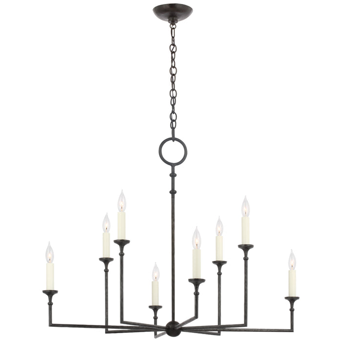 Visual Comfort Signature CHC 5702AI LED Chandelier, Aged Iron