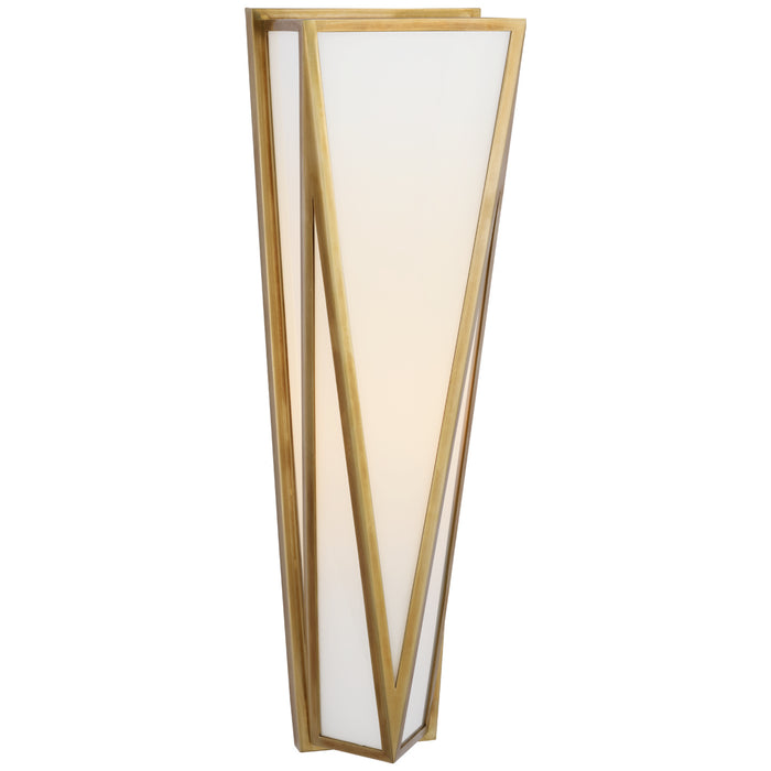 Visual Comfort Signature JN 2240HAB-WG LED Wall Sconce, Hand-Rubbed Antique Brass