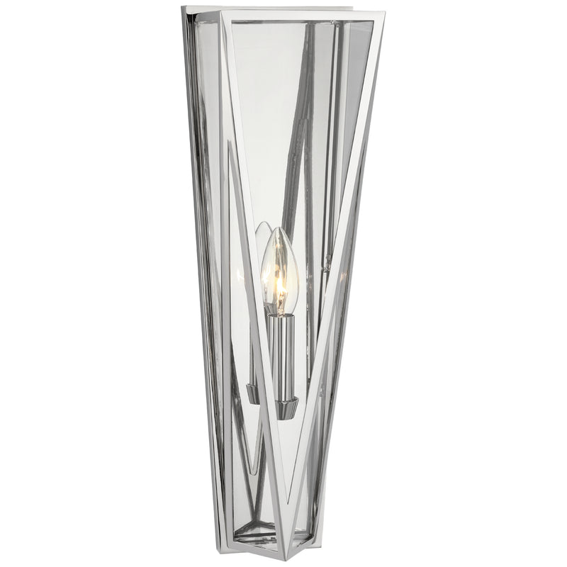 Visual Comfort Signature JN 2240PN-CG LED Wall Sconce, Polished Nickel