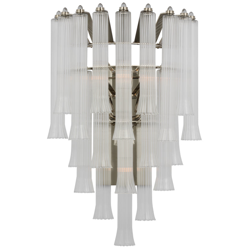 Visual Comfort Signature JN 2250PN-CG LED Wall Sconce, Polished Nickel