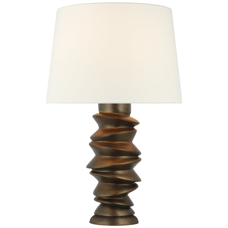Visual Comfort Signature JN 3005ABL-L LED Table Lamp, Antique Bronze Leaf