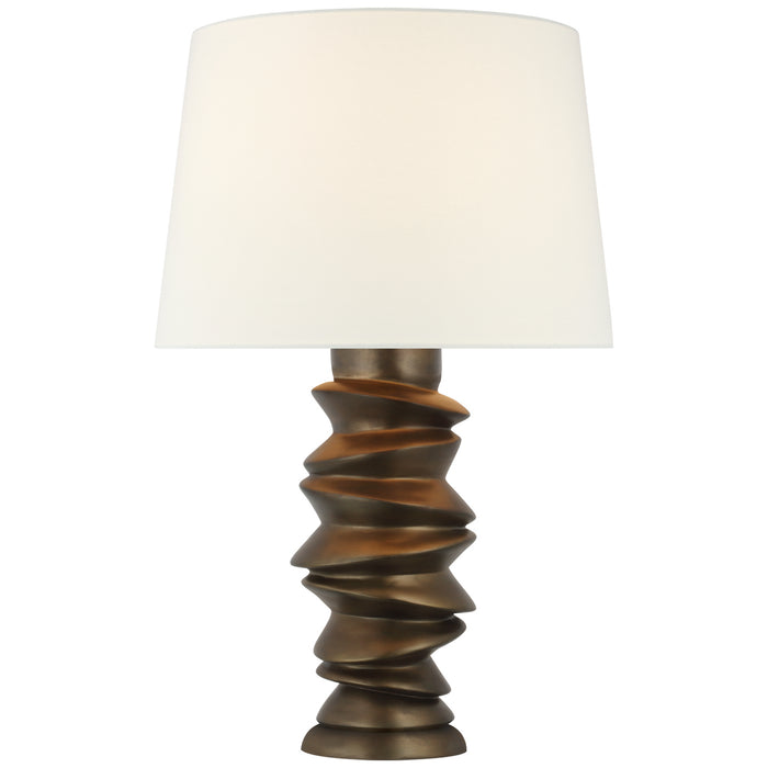 Visual Comfort Signature JN 3005ABL-L LED Table Lamp, Antique Bronze Leaf