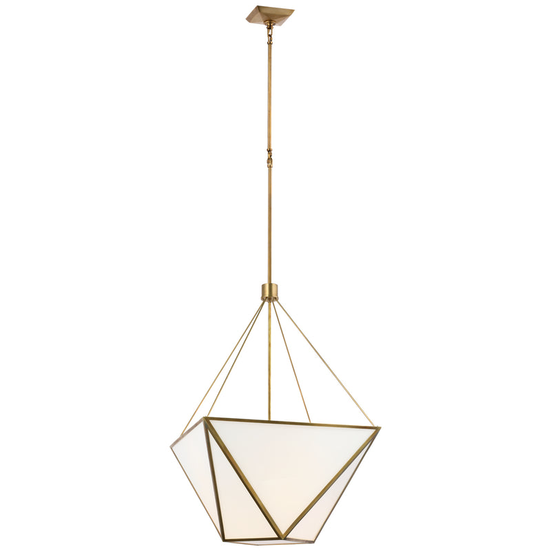 Visual Comfort Signature JN 5241HAB-WG LED Lantern, Hand-Rubbed Antique Brass