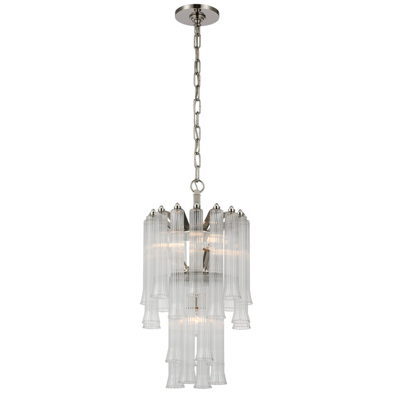 Visual Comfort Signature JN 5250PN-CG LED Chandelier, Polished Nickel