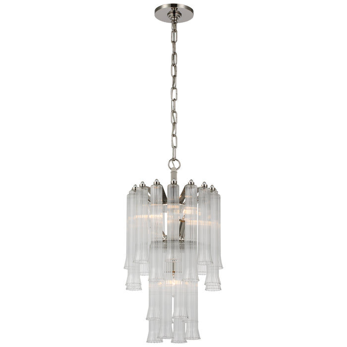 Visual Comfort Signature JN 5250PN-CG LED Chandelier, Polished Nickel