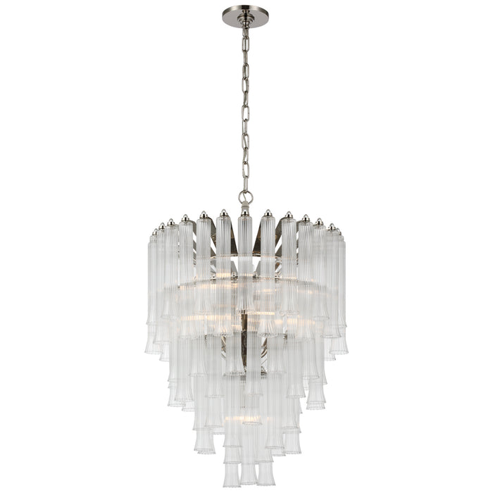 Visual Comfort Signature JN 5252PN-CG LED Chandelier, Polished Nickel