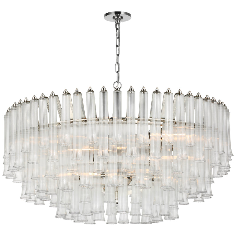 Visual Comfort Signature JN 5254PN-CG LED Chandelier, Polished Nickel