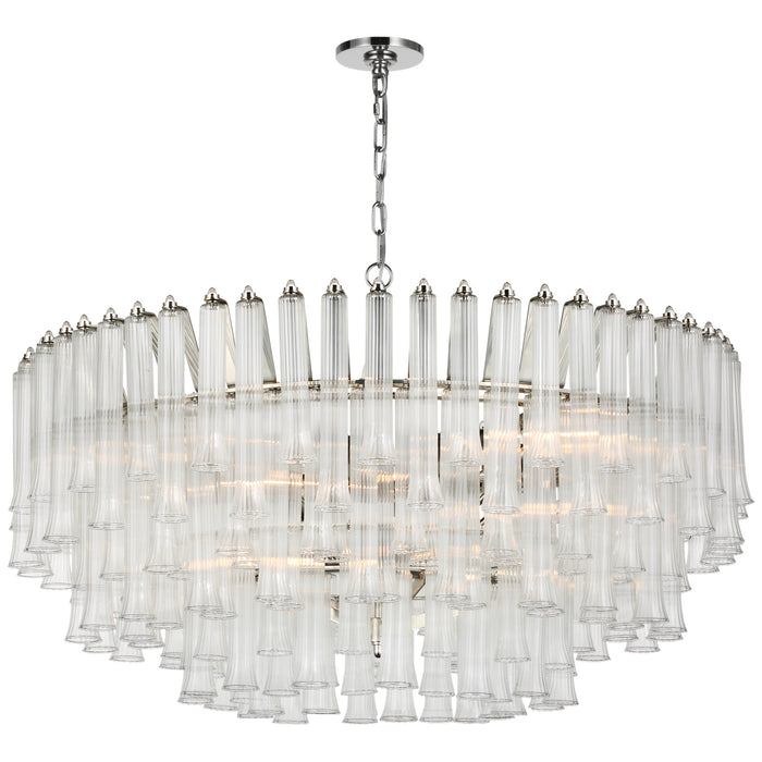 Visual Comfort Signature JN 5254PN-CG LED Chandelier, Polished Nickel