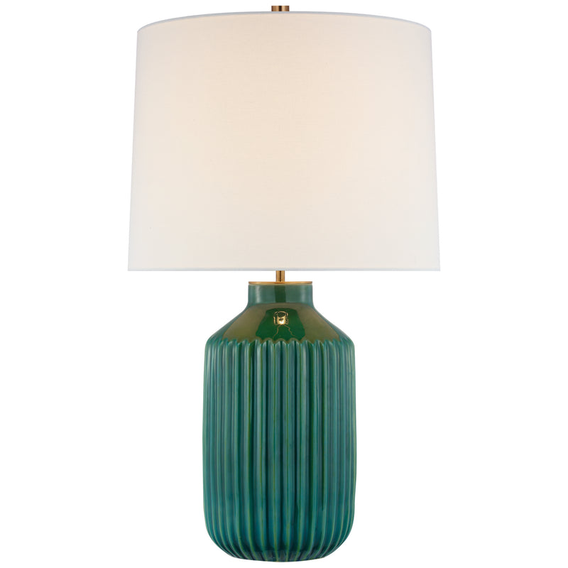 Visual Comfort Signature KS 3636EGC-L LED Table Lamp, Emerald Green Crackle