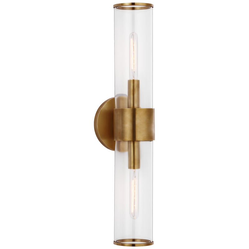 Visual Comfort Signature KW 2118AB-CG Two Light Wall Sconce, Antique-Burnished Brass