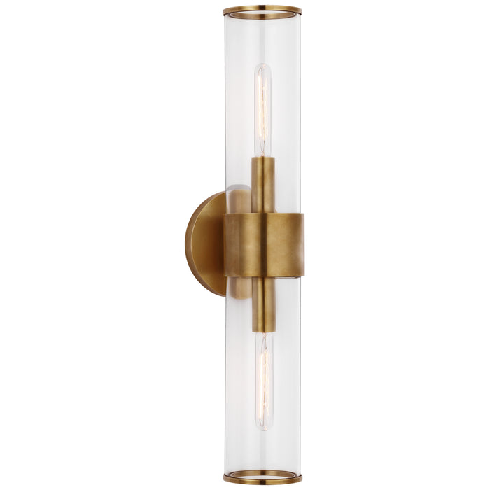 Visual Comfort Signature KW 2118AB-CG Two Light Wall Sconce, Antique-Burnished Brass