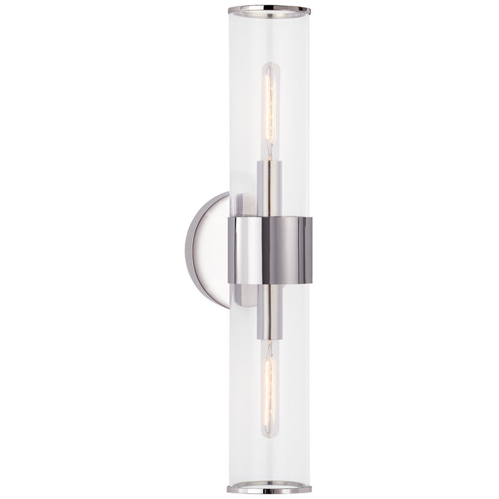Visual Comfort Signature KW 2118PN-CG Two Light Wall Sconce, Polished Nickel