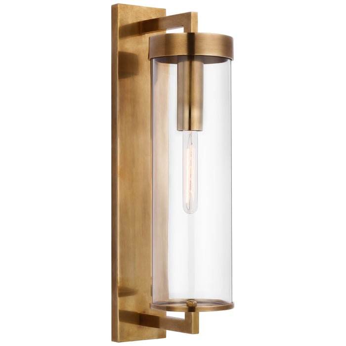 Visual Comfort Signature KW 2123AB-CG One Light Outdoor Wall Sconce, Antique-Burnished Brass