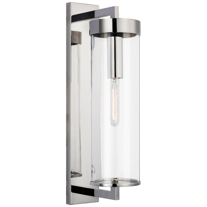 Visual Comfort Signature KW 2123PN-CG One Light Outdoor Wall Sconce, Polished Nickel