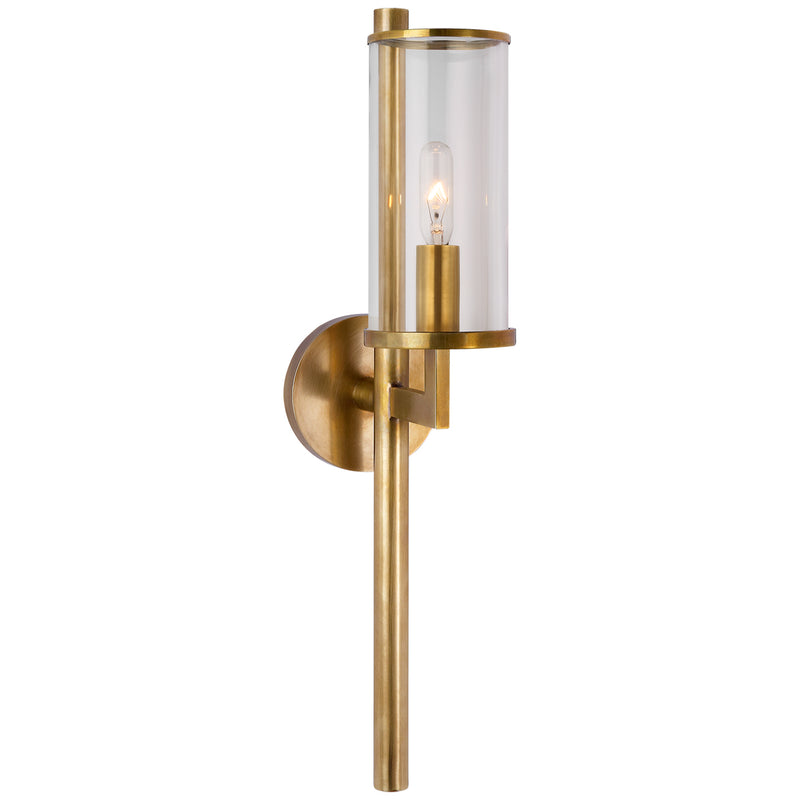 Visual Comfort Signature KW 2200AB-CG One Light Wall Sconce, Antique-Burnished Brass