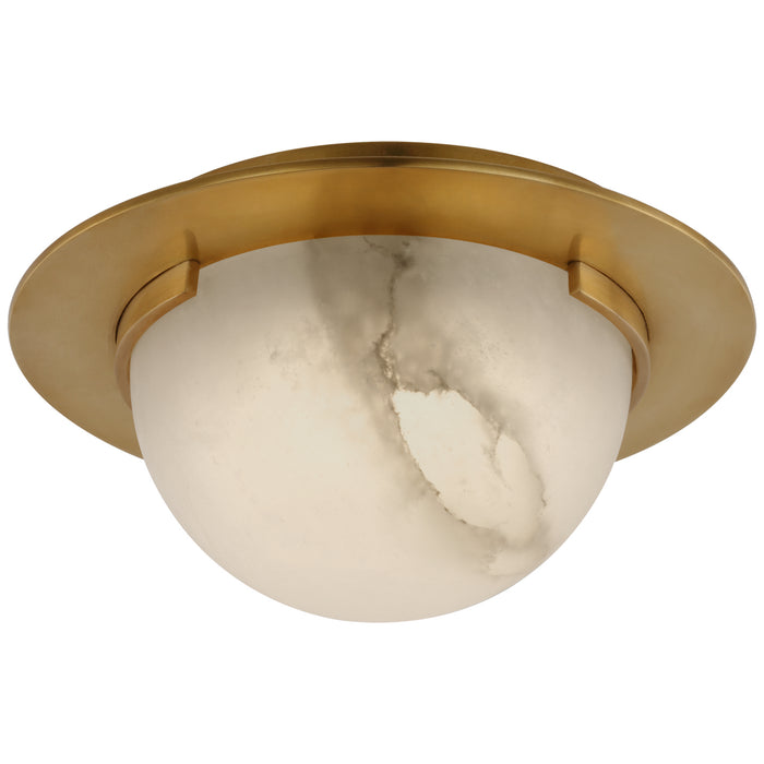Visual Comfort Signature KW 4017AB-ALB LED Flush Mount, Antique-Burnished Brass