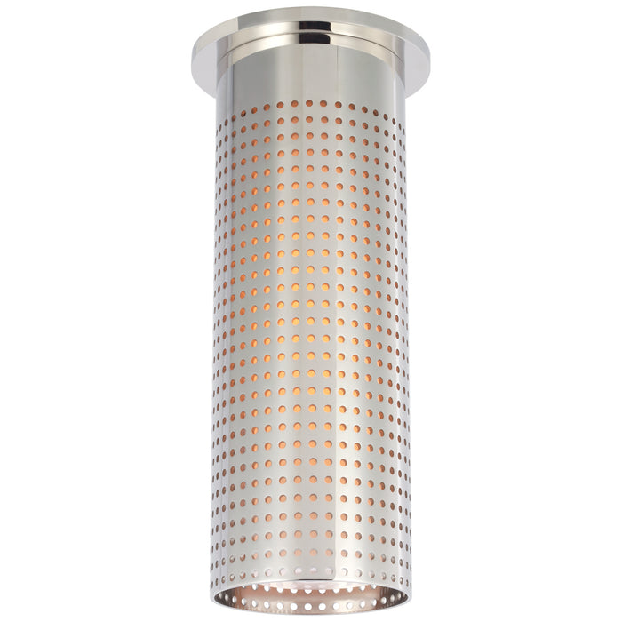 Visual Comfort Signature KW 4064PN-WG LED Flush Mount, Polished Nickel