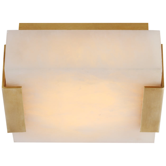 Visual Comfort Signature KW 4110AB-ALB LED Flush Mount, Antique-Burnished Brass
