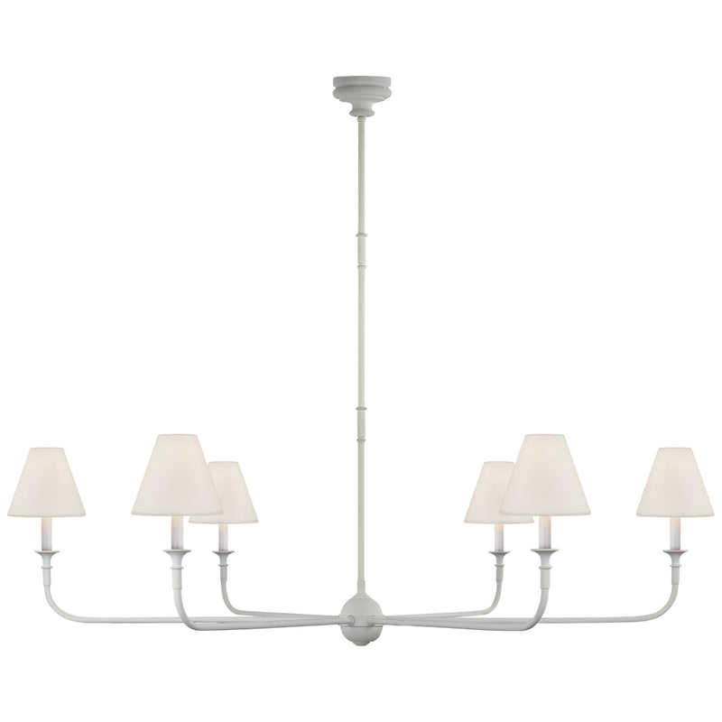 Visual Comfort Signature TOB 5452PW-L Six Light Chandelier, Plaster White