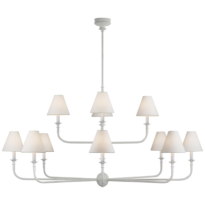 Visual Comfort Signature TOB 5453PW-L LED Chandelier, Plaster White