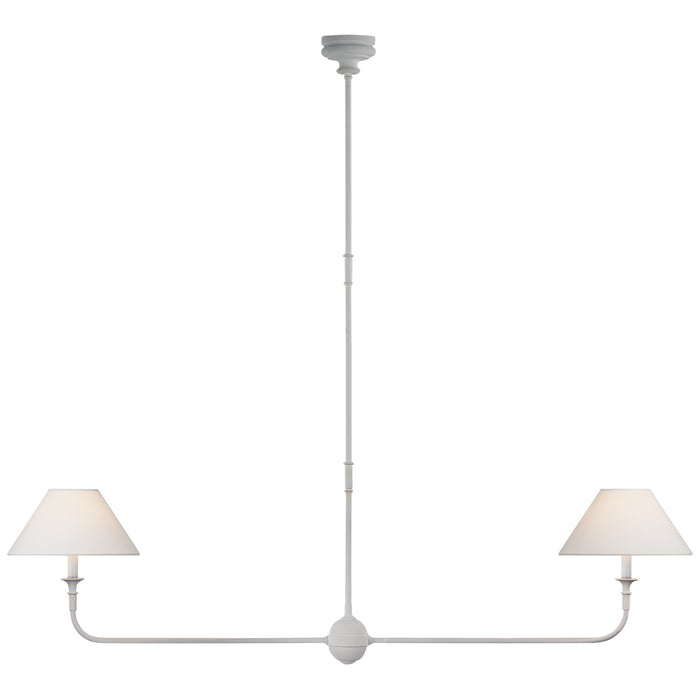 Visual Comfort Signature TOB 5455PW-L LED Linear Pendant, Plaster White
