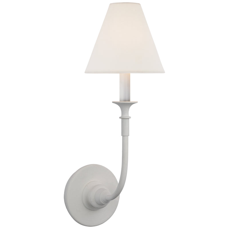 Visual Comfort Signature TOB 2450PW-L LED Wall Sconce, Plaster White