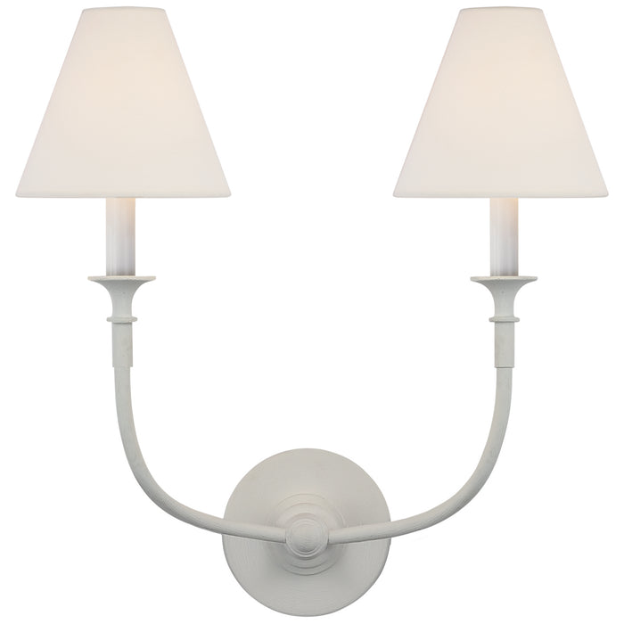 Visual Comfort Signature TOB 2451PW-L LED Wall Sconce, Plaster White