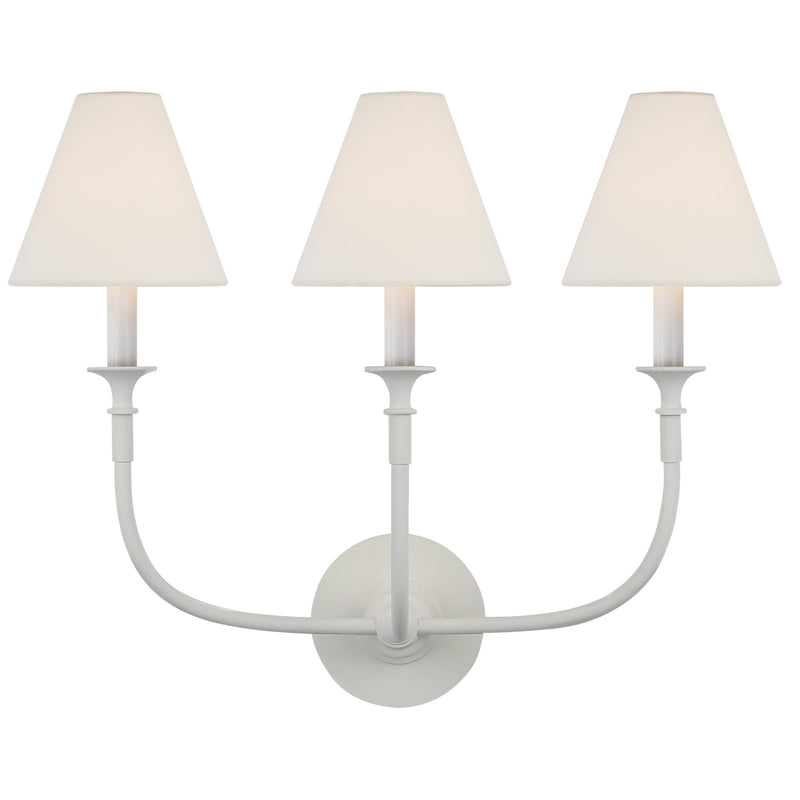 Visual Comfort Signature TOB 2452PW-L LED Wall Sconce, Plaster White