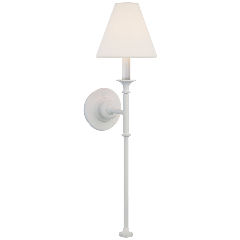 Visual Comfort Signature TOB 2453PW-L LED Wall Sconce, Plaster White