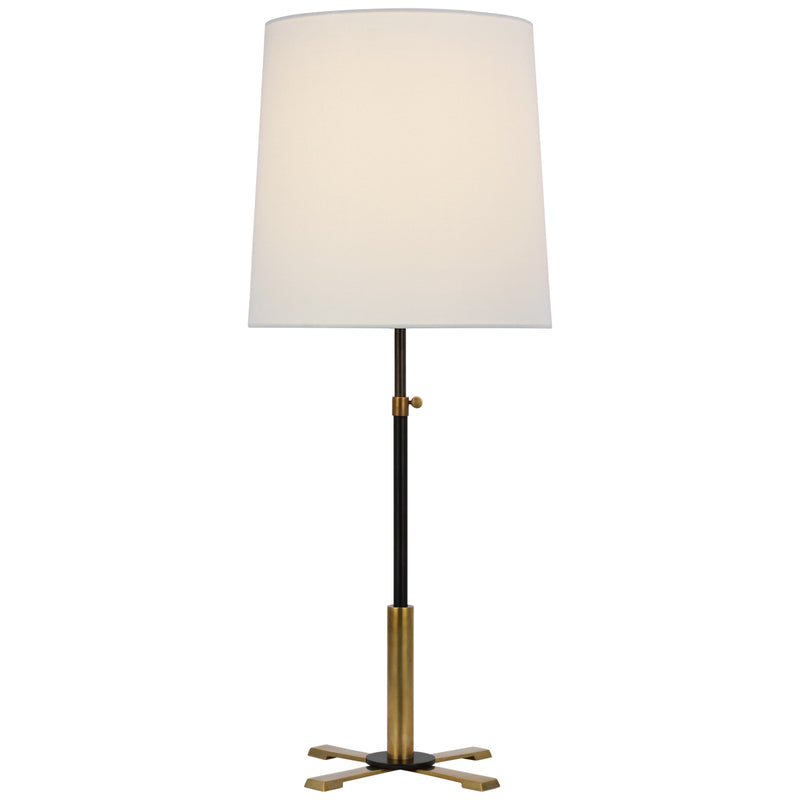 Visual Comfort Signature TOB 3723BZ/HAB-L LED Table Lamp, Bronze and Hand-Rubbed Antique Brass