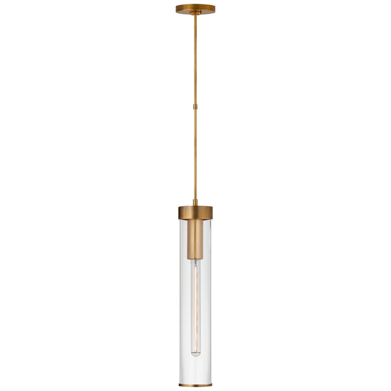 Visual Comfort Signature KW 5118AB-CG One Light Pendant, Antique-Burnished Brass