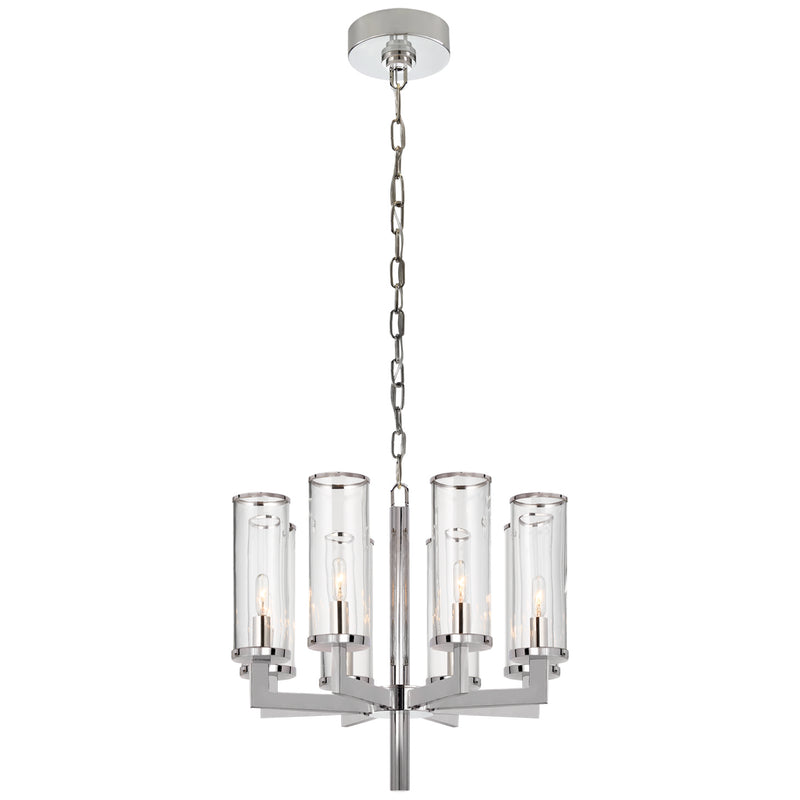 Visual Comfort Signature KW 5200PN-CG Eight Light Chandelier, Polished Nickel