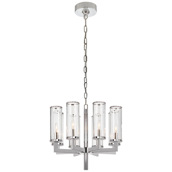 Visual Comfort Signature KW 5200PN-CG Eight Light Chandelier, Polished Nickel
