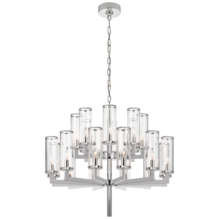 Visual Comfort Signature KW 5201PN-CG 20 Light Chandelier, Polished Nickel
