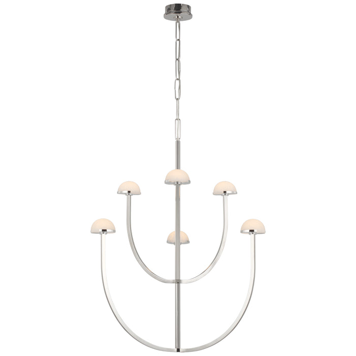Visual Comfort Signature KW 5621PN-ALB LED Chandelier, Polished Nickel