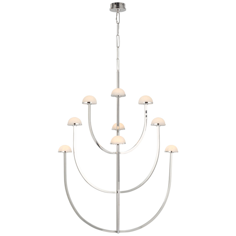 Visual Comfort Signature KW 5622PN-ALB LED Chandelier, Polished Nickel