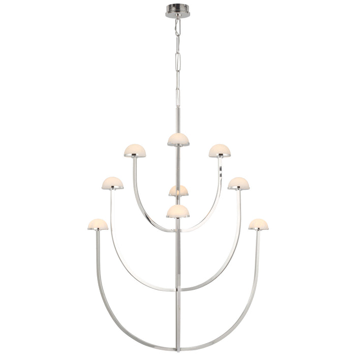 Visual Comfort Signature KW 5622PN-ALB LED Chandelier, Polished Nickel