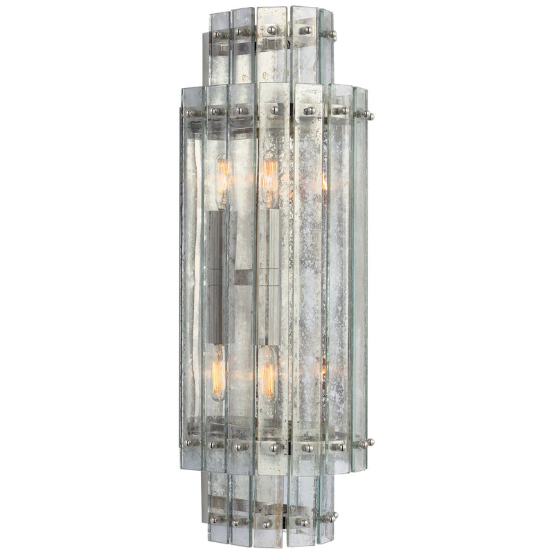 Visual Comfort Signature S 2651PN-AM Two Light Wall Sconce, Polished Nickel