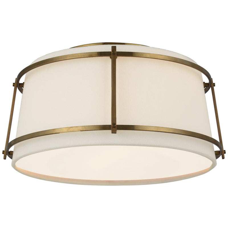 Visual Comfort Signature S 4685HAB-L/FA LED Flush Mount, Hand-Rubbed Antique Brass