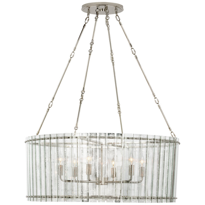 Visual Comfort Signature S 5670PN-AM Six Light Chandelier, Polished Nickel