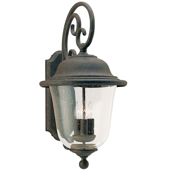 Generation Lighting 8461-46 Three Light Outdoor Wall Lantern, Oxidized Bronze