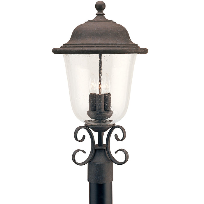 Generation Lighting 8259-46 Three Light Outdoor Post Lantern, Oxidized Bronze
