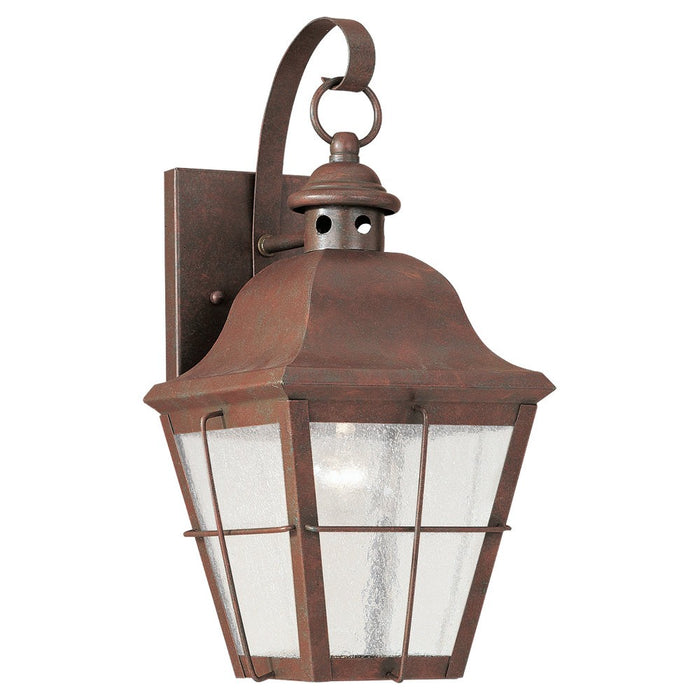 Generation Lighting 8462-44 One Light Outdoor Wall Lantern, Weathered Copper