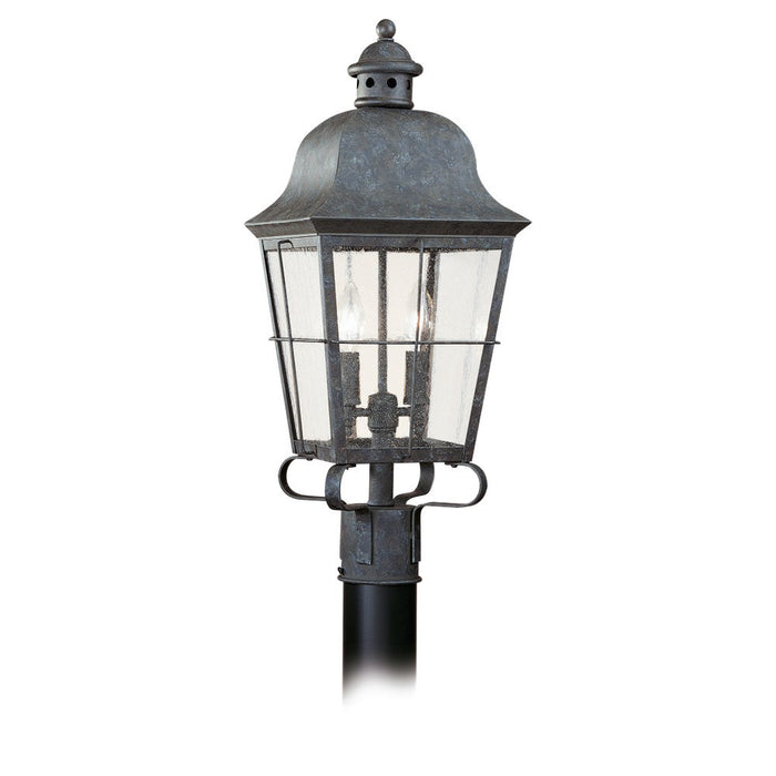 Generation Lighting 8262-46 Two Light Outdoor Post Lantern, Oxidized Bronze