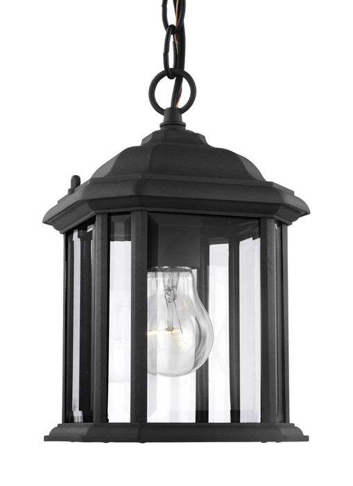 Generation Lighting 60029-12 One Light Outdoor Semi-Flush Convertible Pendant, Black